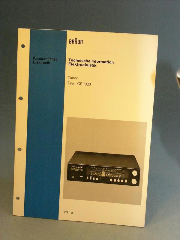 Braun CE 1020 Tuner original Manual (Technische Information)