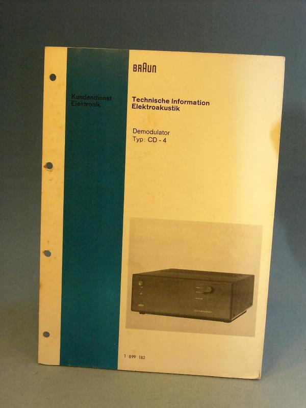 Braun CD4 Demodulator original Manual (Technische Information)