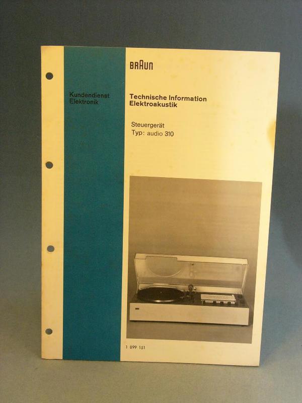 Braun Audio 310 original Manual (Technische Information)