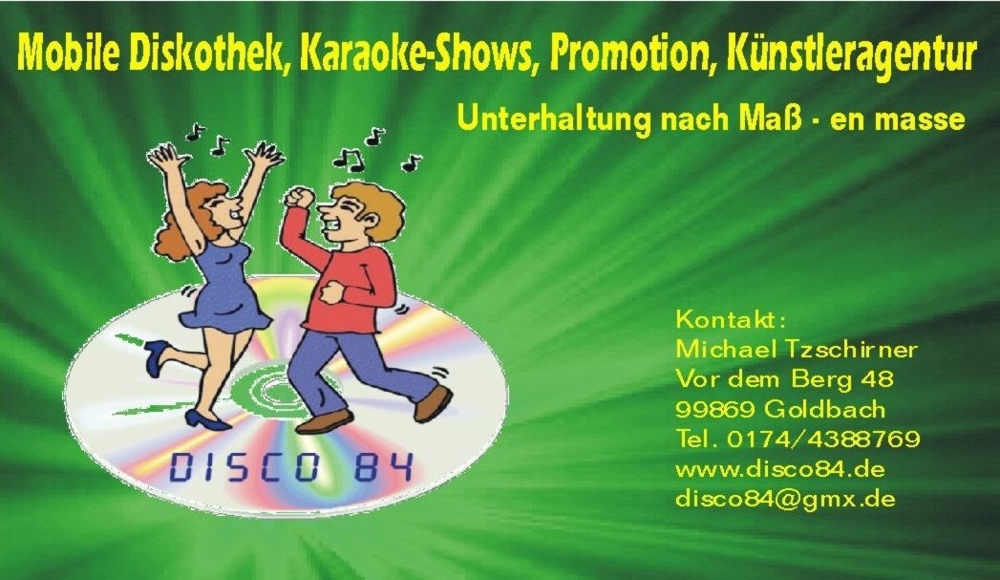Musik & Unterhaltung DJ für Ihre Feier in Thüringen