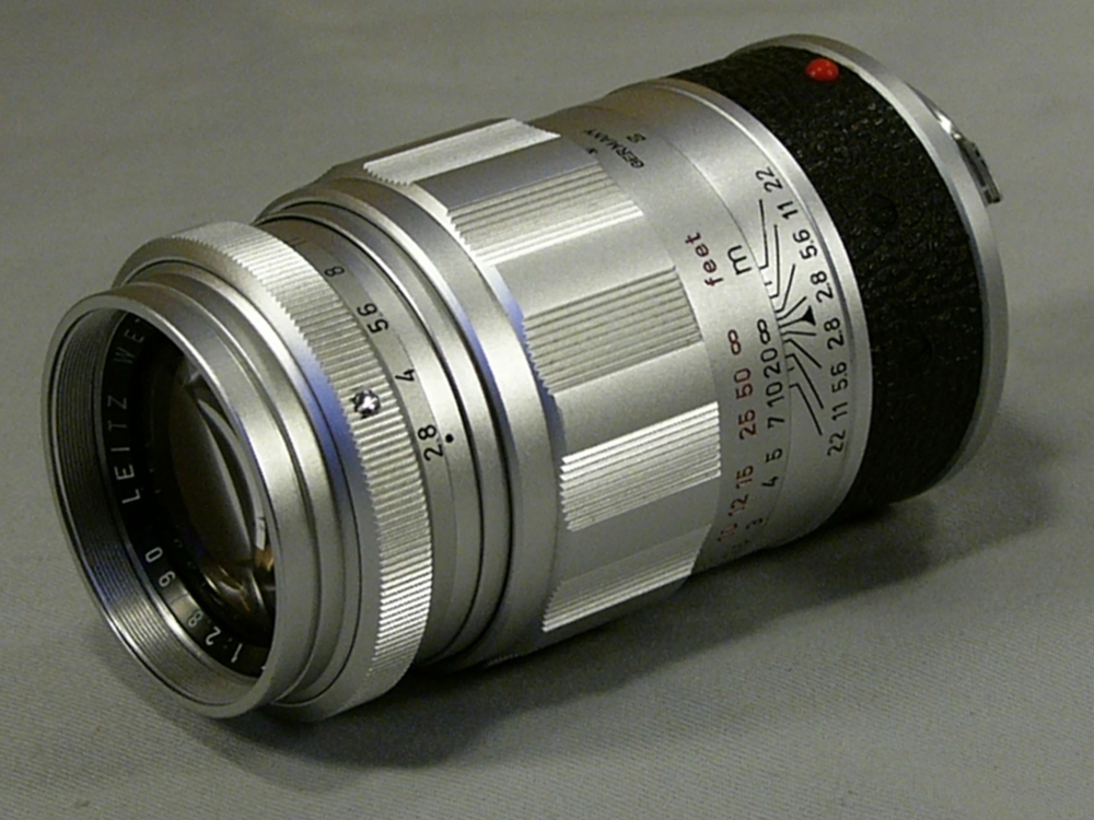 Leica Elmarit M2,8/90mm chrom top Zustand