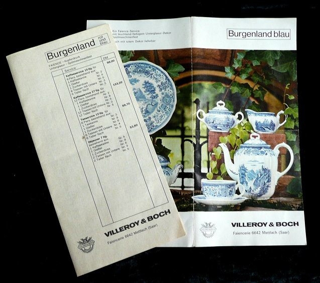 Alte Broschüre aus den 70er Jahren des Burgenland Services von V&B