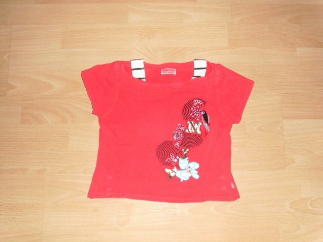 T-Shirt von Pampolina, rot mit Motiv, Gr. 92