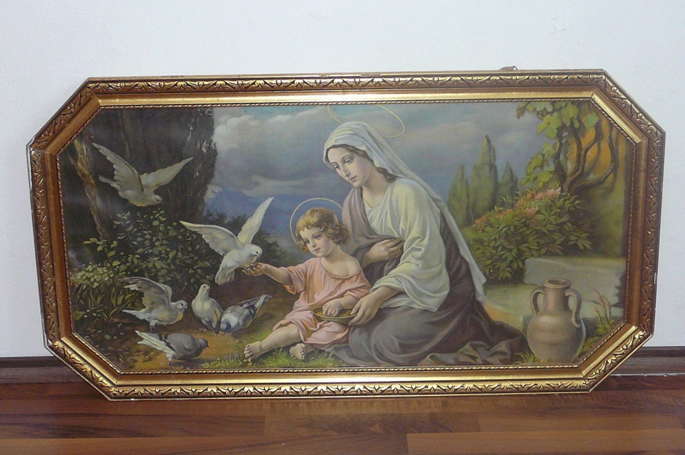 Großes Heiligenbild Giovanni Bild Madonna Schlafzimmerbild