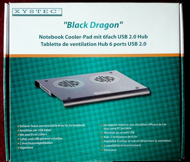 Notebook Cooler pad Xystec " Black Dragon"