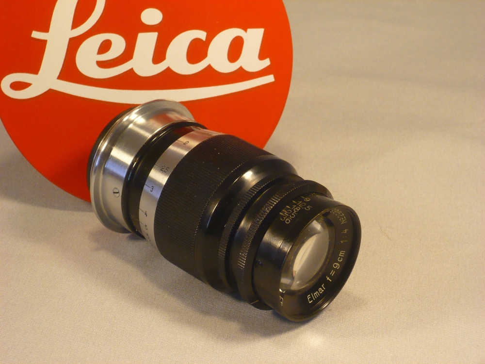 Leica Elmar 4,0/90mm black paint screw mount wie neu