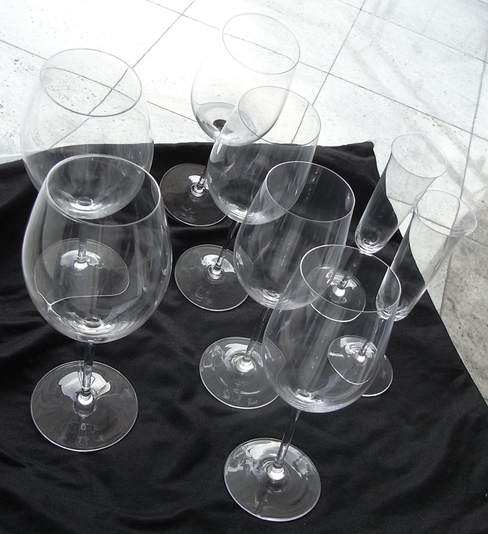 2 RIEDEL Grappa Gläser "Sommeliers" mundgeblasen neu unbenutzt. optional: Dekanter Rotwein