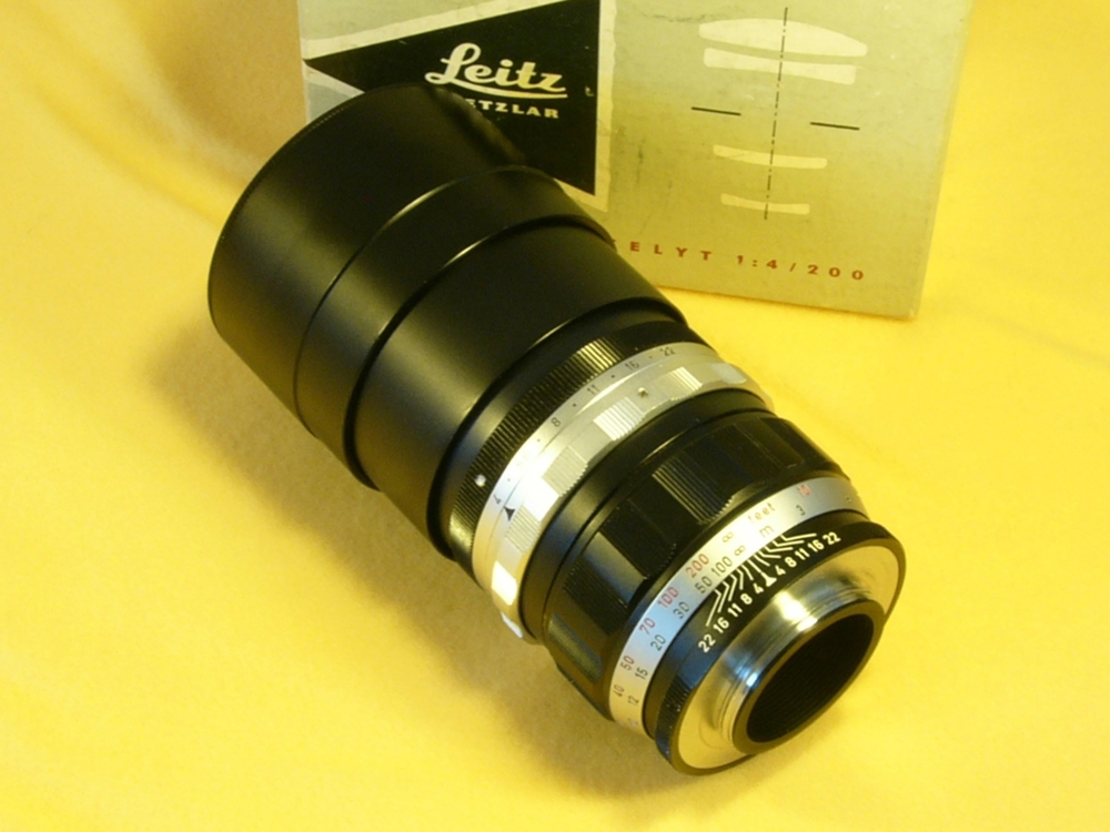 Leica Telyt 1:4/200 Objektiv für Visoflex im Karton neuwertig