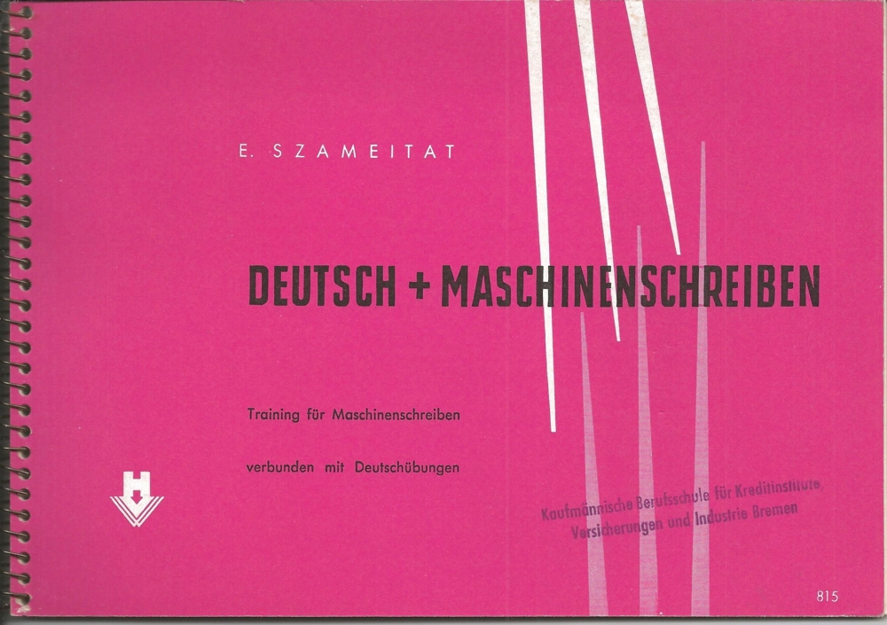 Schulbücher Deutsch- und Maschinenschreiben 1970