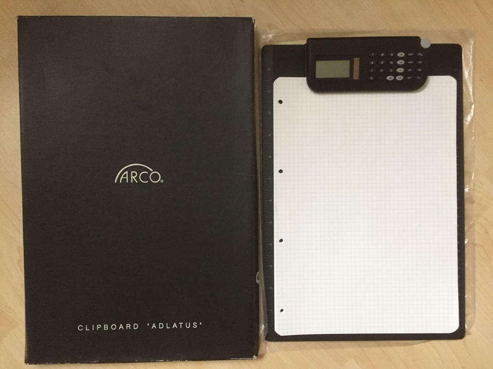 Arco Klemmbrett - Clip Board mit Taschenrechner