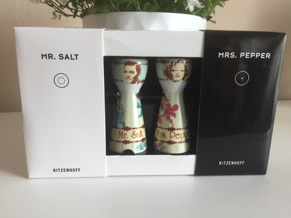 Designklassiker RITZENHOFF Salz- u. Pfefferstreuer, Mr. Salt + Mrs. Pepper