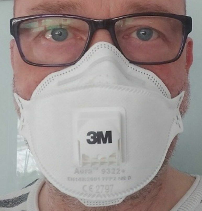 DIE Brillenträger- FFP2 Maske original 3M CE UK-Ware mit Ventil PROFIWARE!
