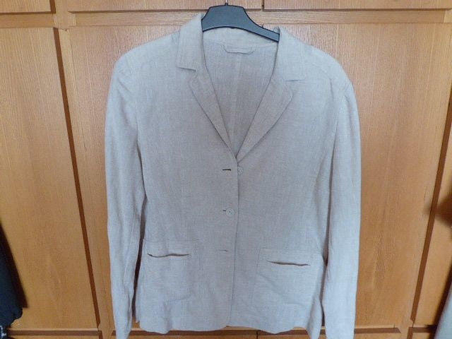 Sommer-Blazer Damen Gr. 44 cremefarben, elegant und wie neu