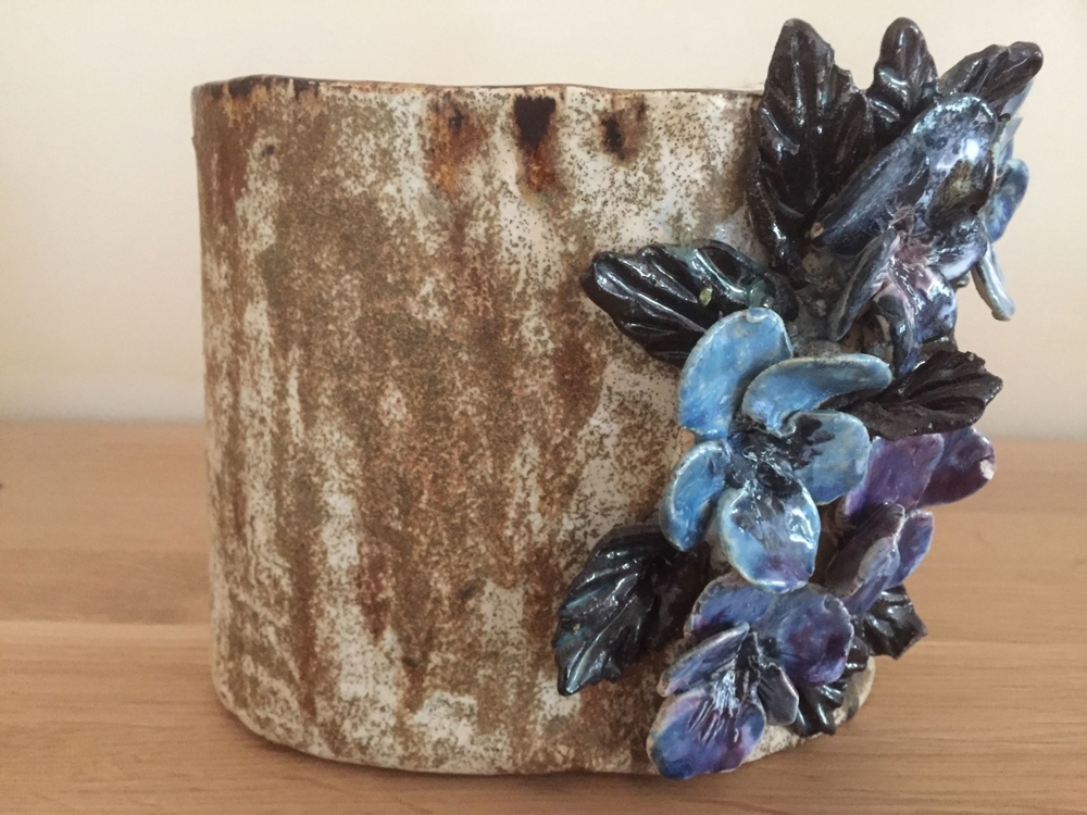Hochwertiges Keramik Kunsthandwerk Blumenschale