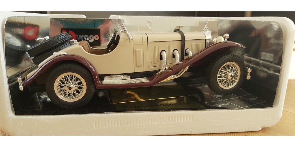 Bburago Mercedes-Benz SSK 1928 creme/braun Modellauto 1:18