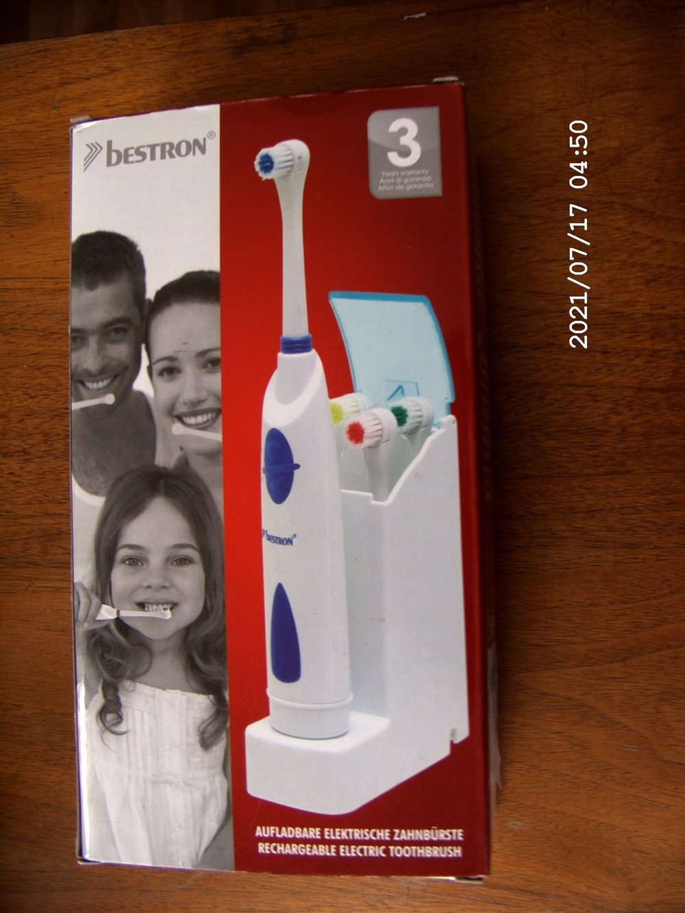 BESTRON Elektrische Zahnbürste - mit Aufbewahrungsbox Brandneu