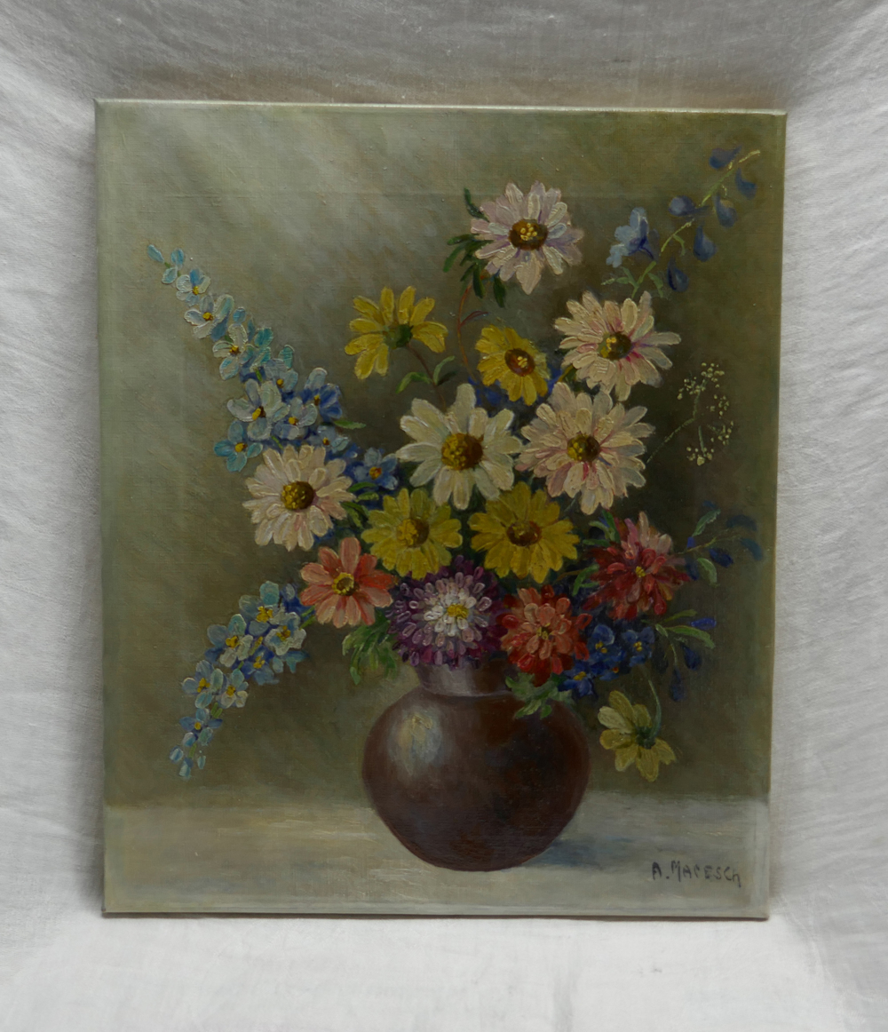 Ölbild- Blumen in der Vase