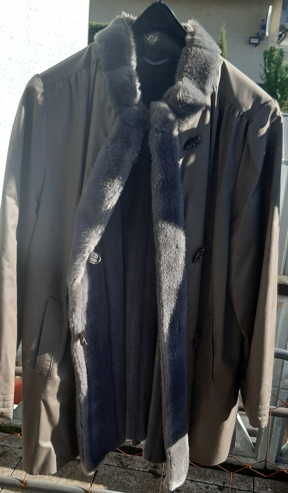 JACKE - Kurzmantel, Damen, grau, Gr. 38