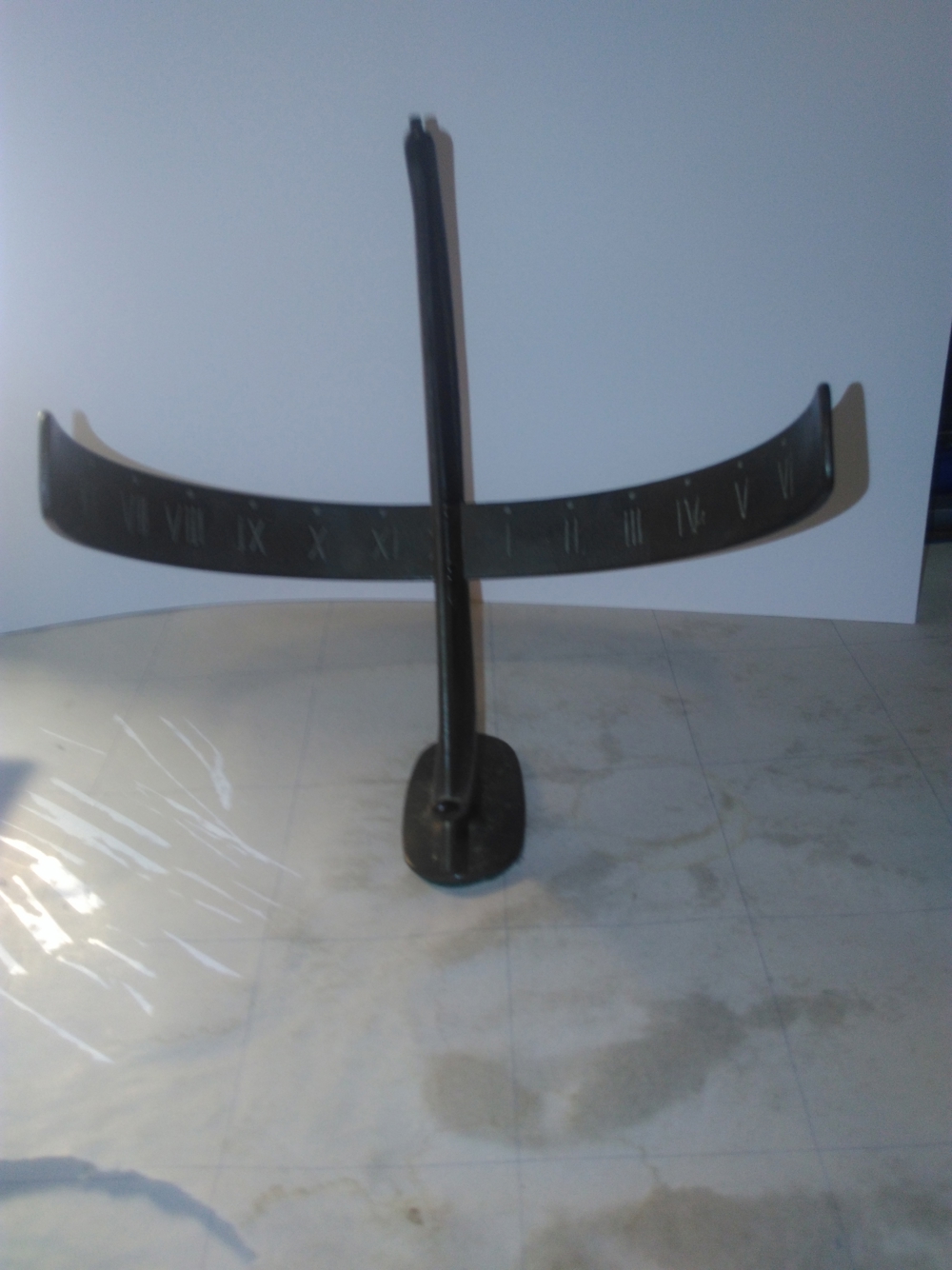 Briefbeschwerer Sonnenuhr Kunsthandwerk Metall Messing