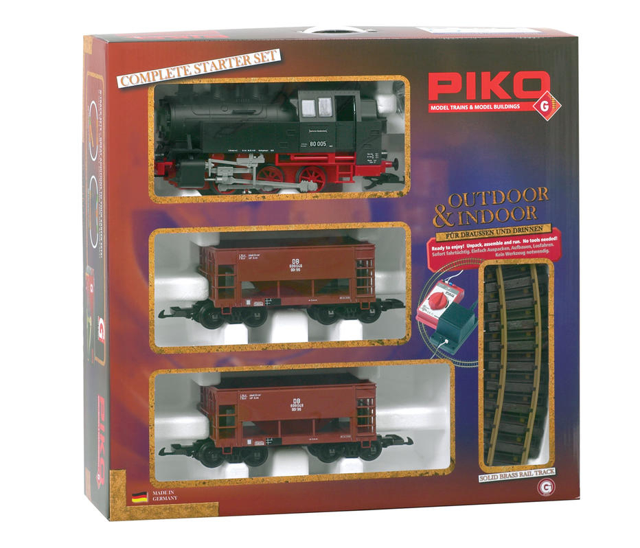 Piko G 37100 - G Start-Set Güterzug BR 80 + 2 Schüttgutwagen