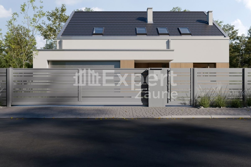 Lamellenzaun, Sichtschutzzaun, Moderne Zäune, Aluminium