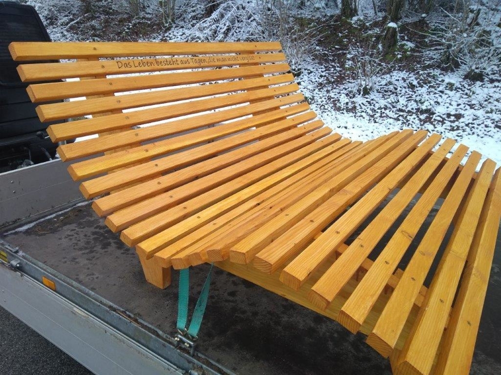 Sinnesbank Relaxliege Lärche / Douglasie Waldsofa