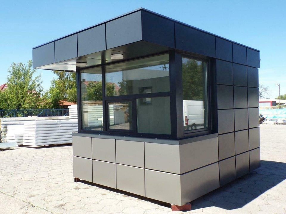 Pförtnercontainer, Kassenhaus, Empfangshütte 10,5 (12,9)m2