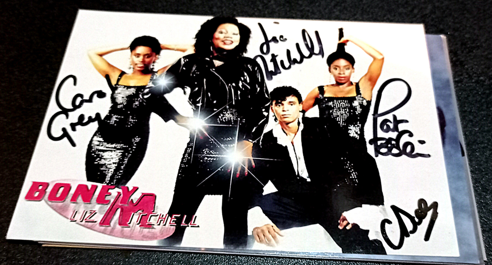 6 Autogrammkarten Boney M.- Liz Mitchell