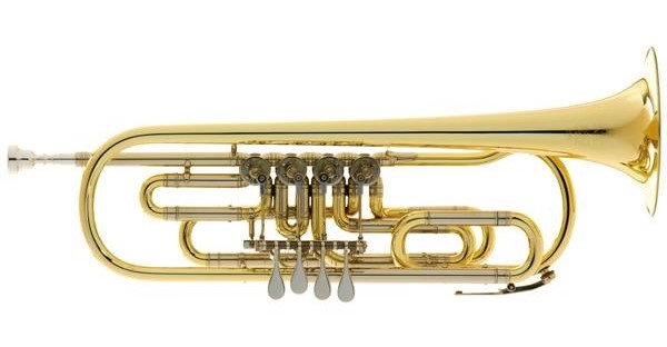 Melton Profiklasse - Basstrompete, 4 Drehventile Mod. 128 - L