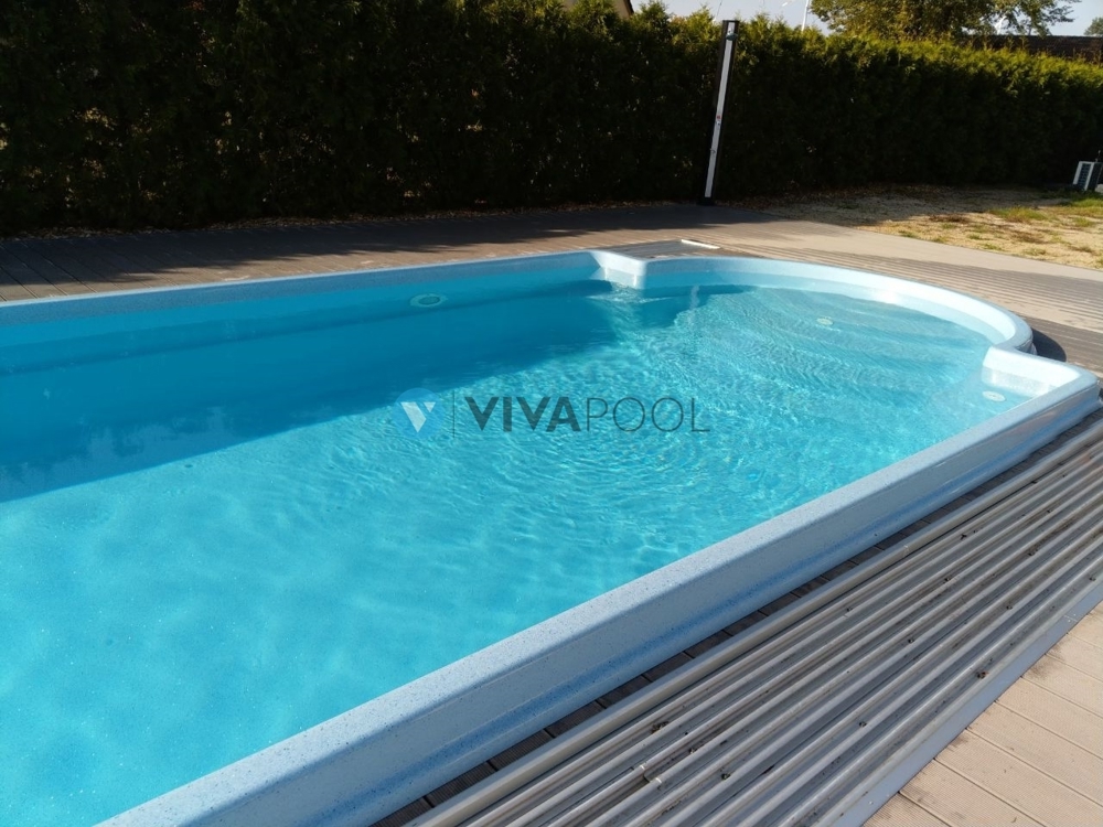 GFK Pool Milano 10x3,2m Schwimmbecken+Filteranlage+Beleuchtung VIVAPOOL