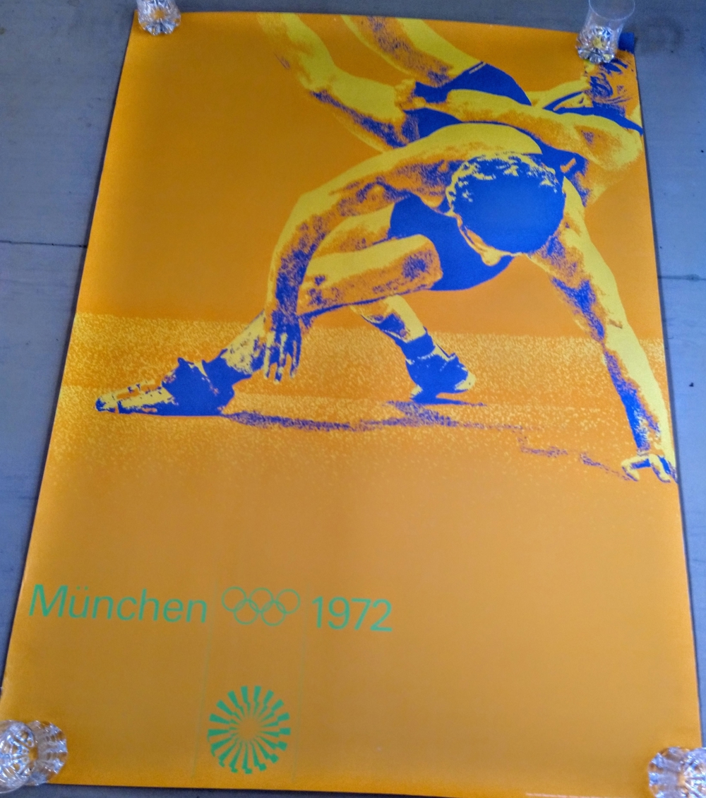 Orginal Poster Olympia 1972 Ringen