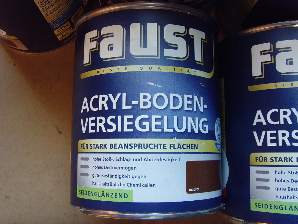 F772336L Faust Acryl Boden Versieglung für keller garage usw