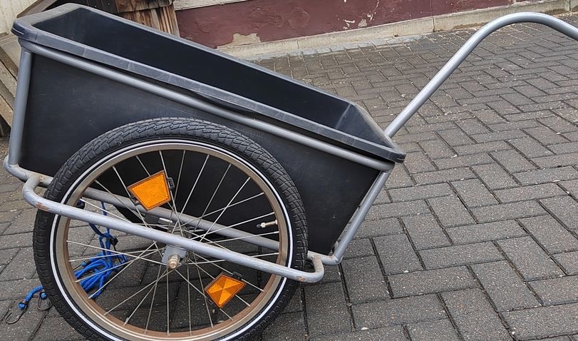 Fahrradanhänger mit Kunststoffwanne + Fahrradkupplung