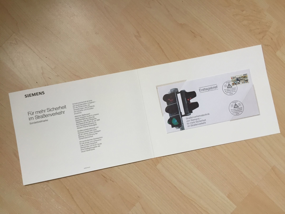 Ersttagsbrief - Straßenverkehrstechnik von Siemens