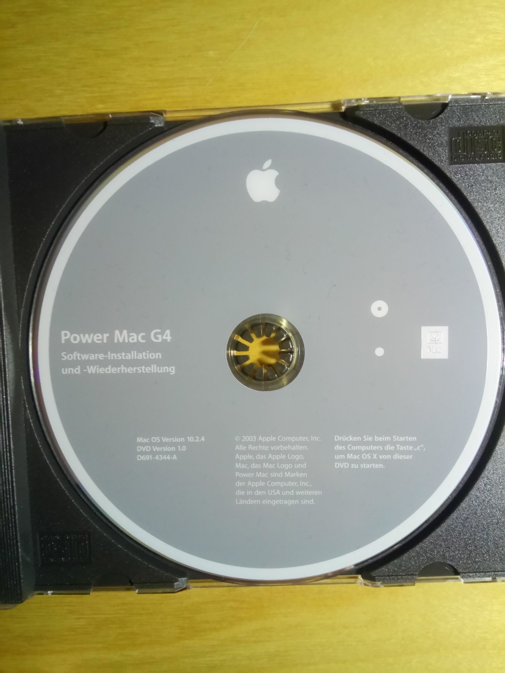 Power Mac G4 Software Installation und - Wiederherstellung