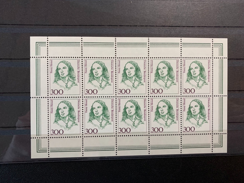 Briefmarken 10er Bogen Bund 1956