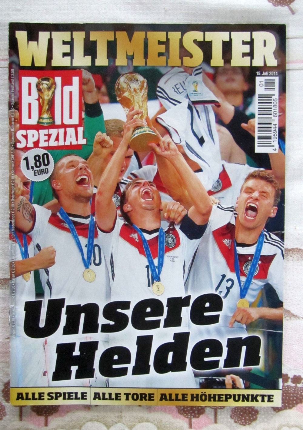 Fußball Deutschland Weltmeister 2014 Zeitschrift Broschüre Alle Spiele