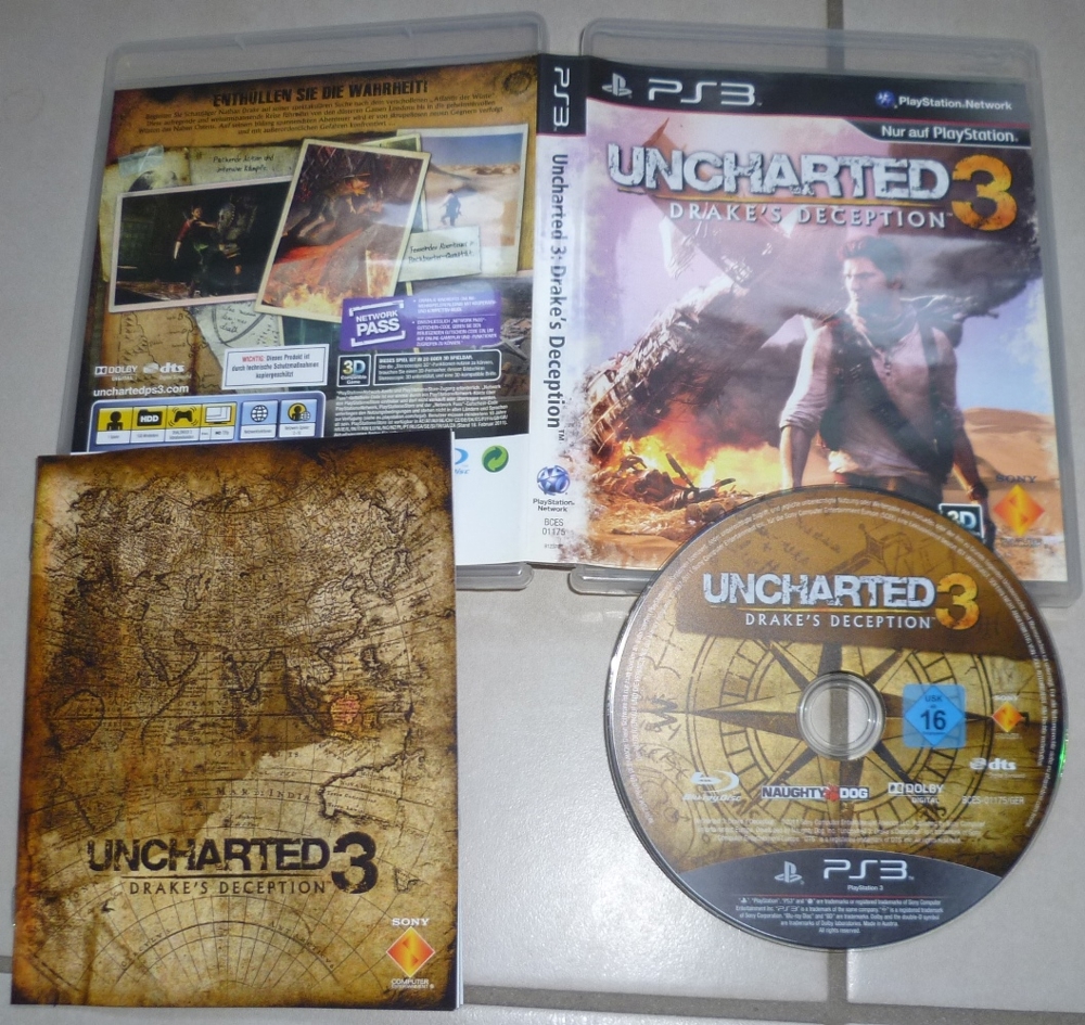 UNCHARTED 3 DRAKES DECEPTION PS3 PLAYSTATION 3 MIT ANLEITUNG