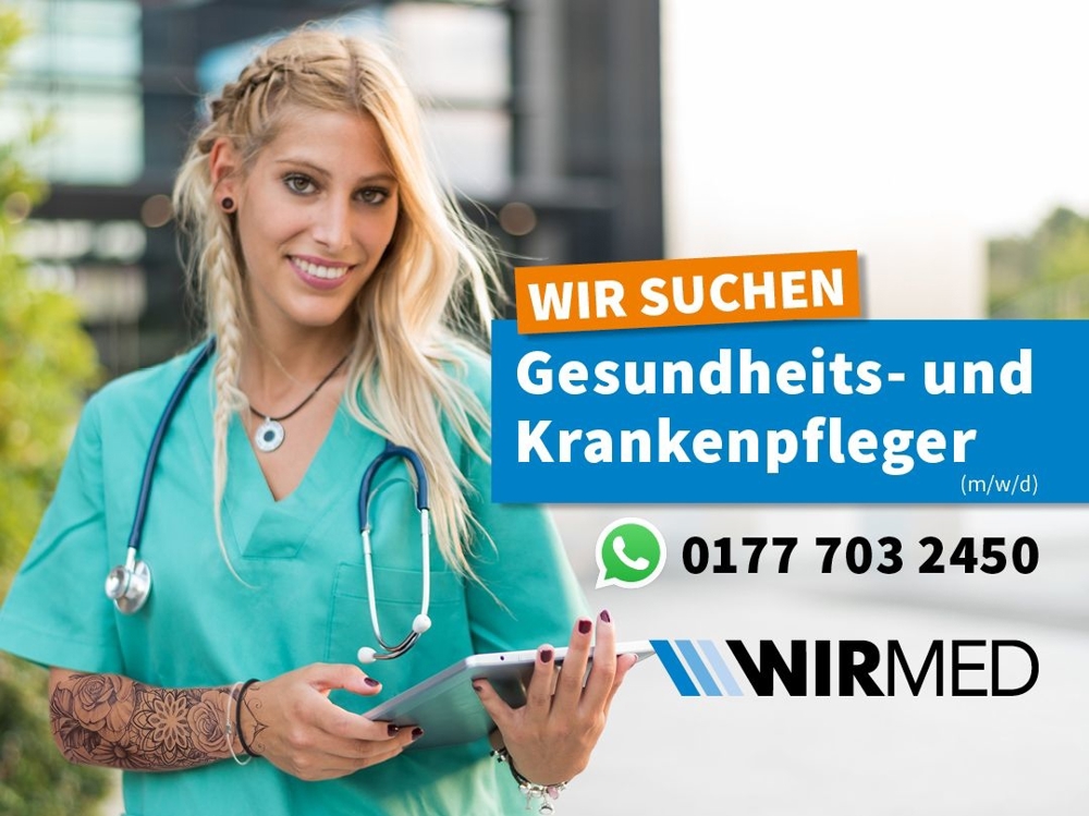 Gesundheits. - und Krankenpfleger (m/w/d) in TZ/VZ ab 3600 EUR mit Firmenwagen
