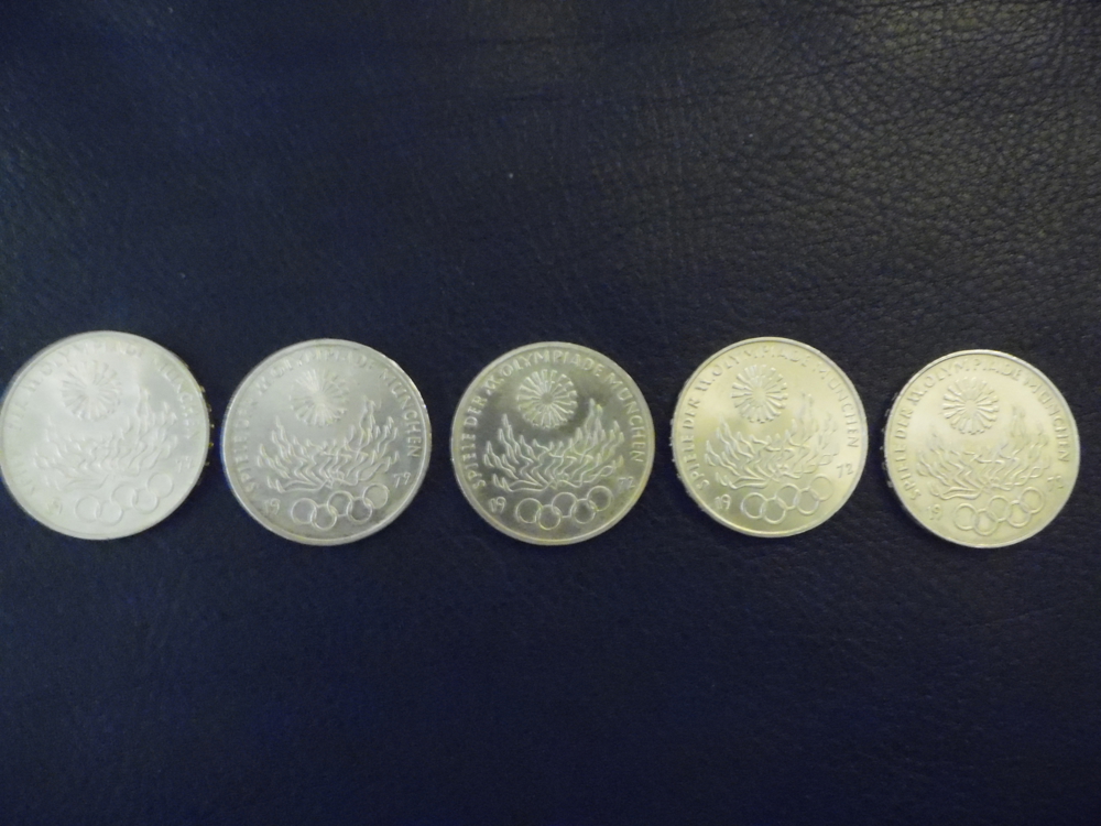 10 DM Münzen Olympische Spiele 1972