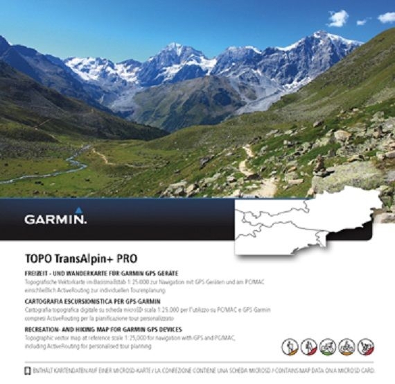 Garmin TOPO TransAlpine + Pro Karte Outdoor Alpen Österreich Wandern Radfahren Ski