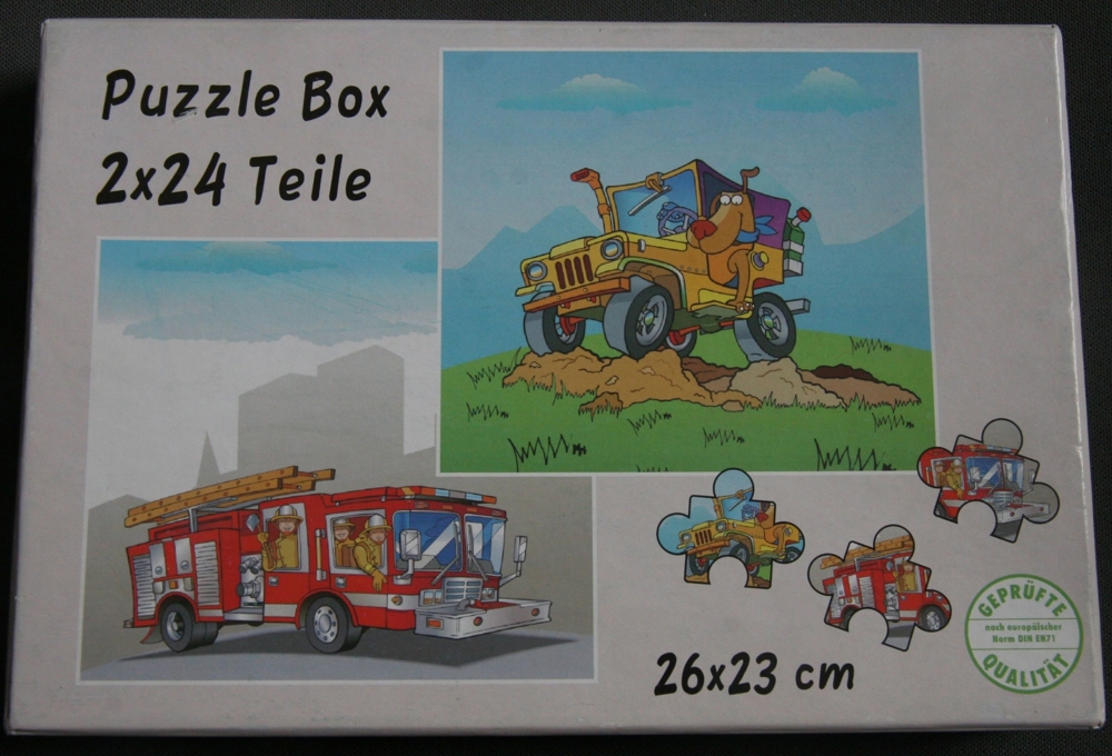 Puzzle 2x24 Teile Jeep Feuerwehr