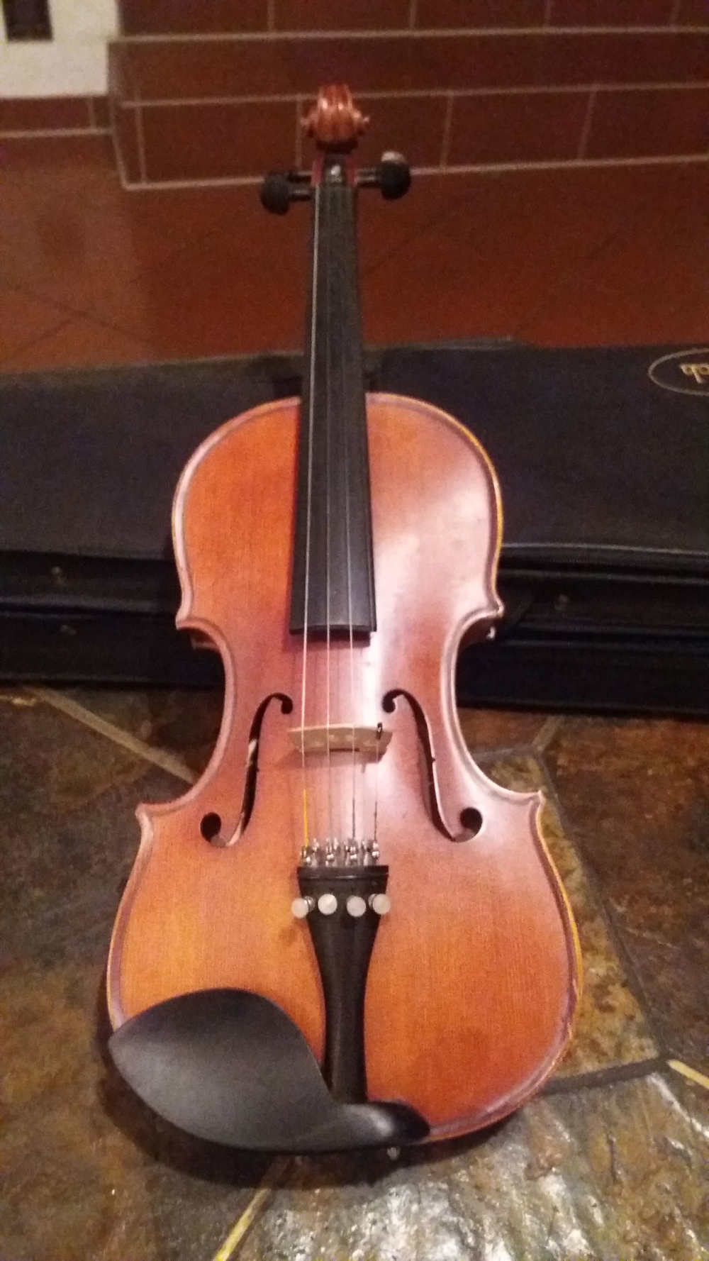 schöne halbe Geige mit Kasten