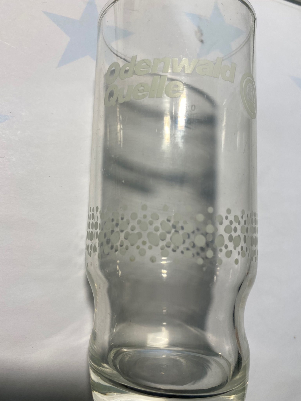 Für Sammler Limonadenglas / Wasserglas, 02 l, Odenwald Quelle