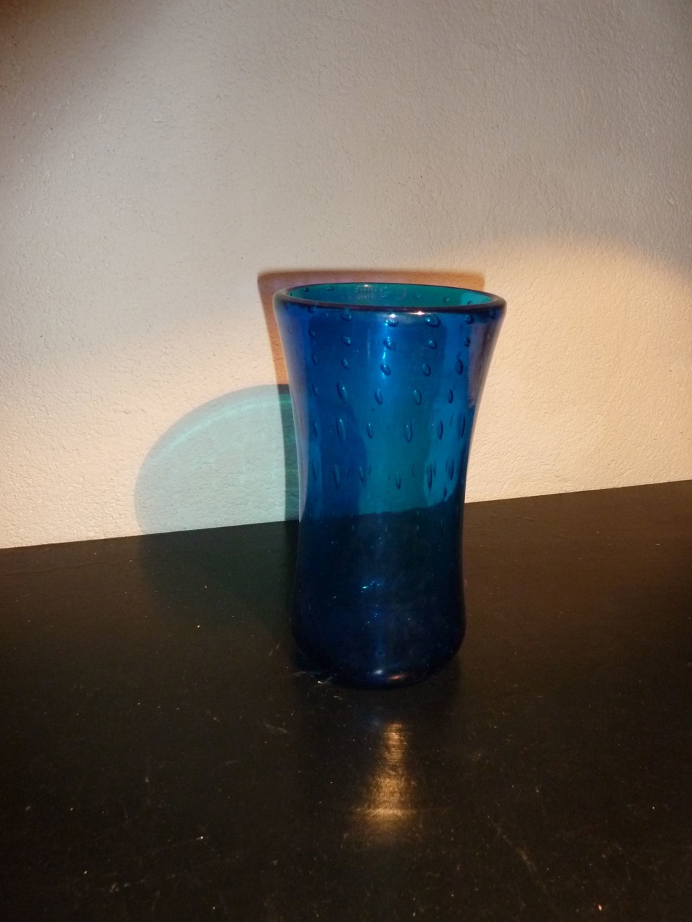 Vase Muranoglas blau