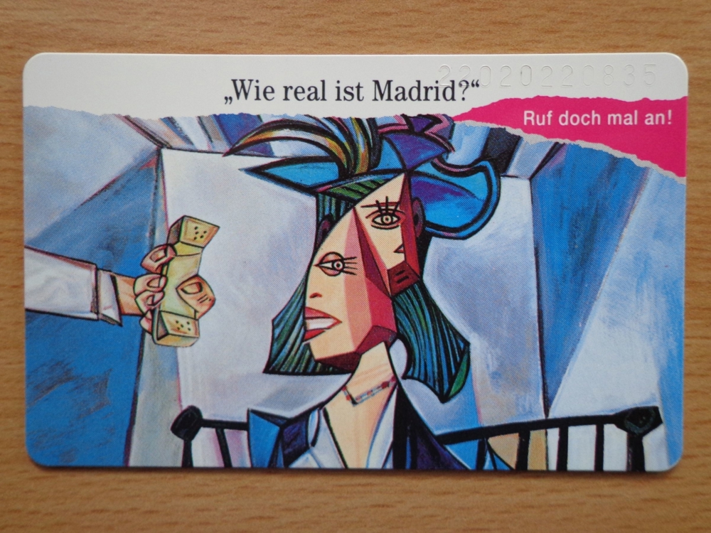 Telekom-Telefonkarte  Wie real ist Madrid?   noch mit dem vollen 50 DM Guthaben