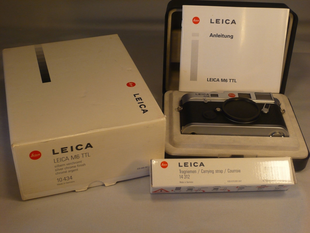 Leica M6 TTL chrom 0,72 unbenutzt, komplett mit Papieren und Originalkarton