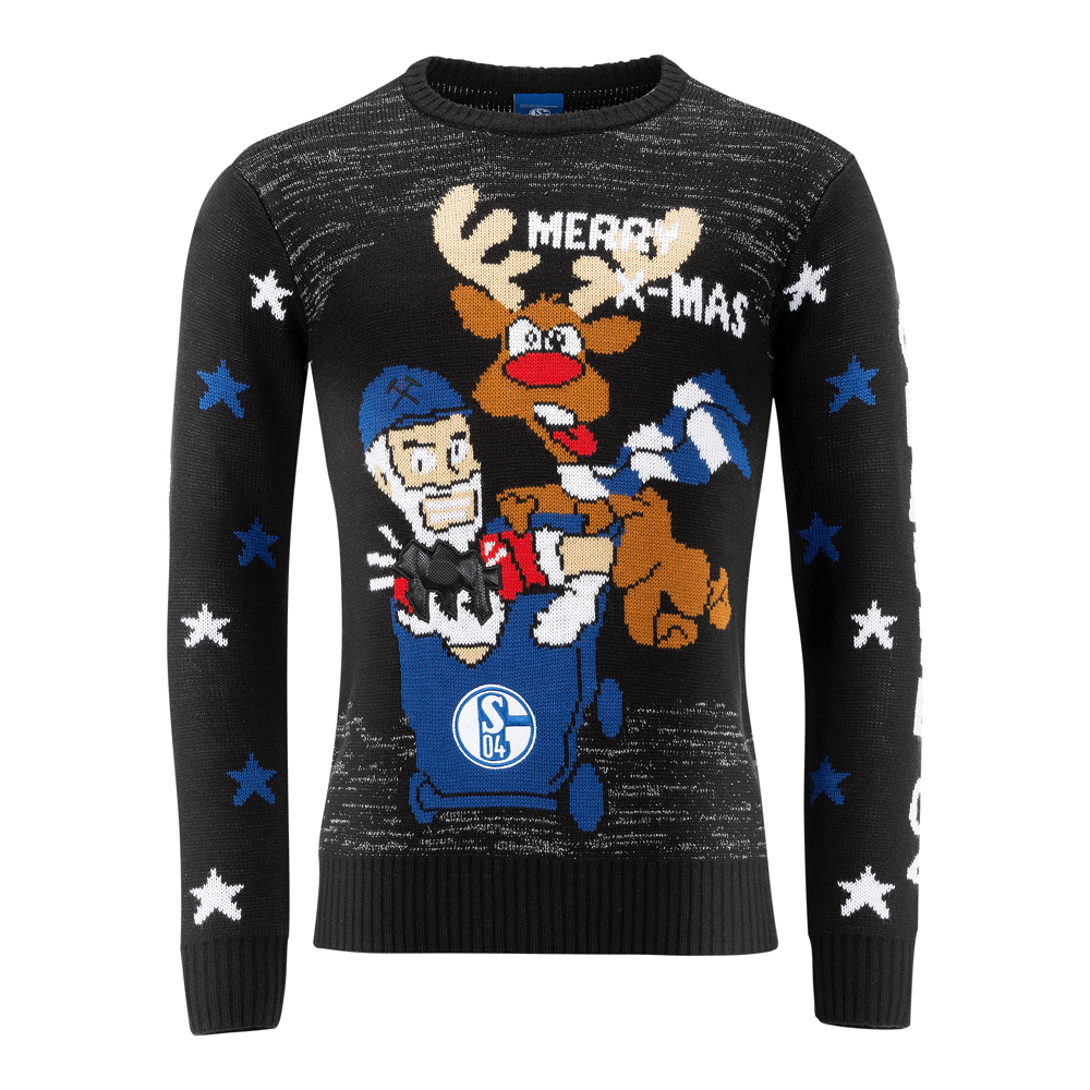 FC Schalke 04 Ugly Christmas Pullover "Santa" Gr. L -- NEU & OVP