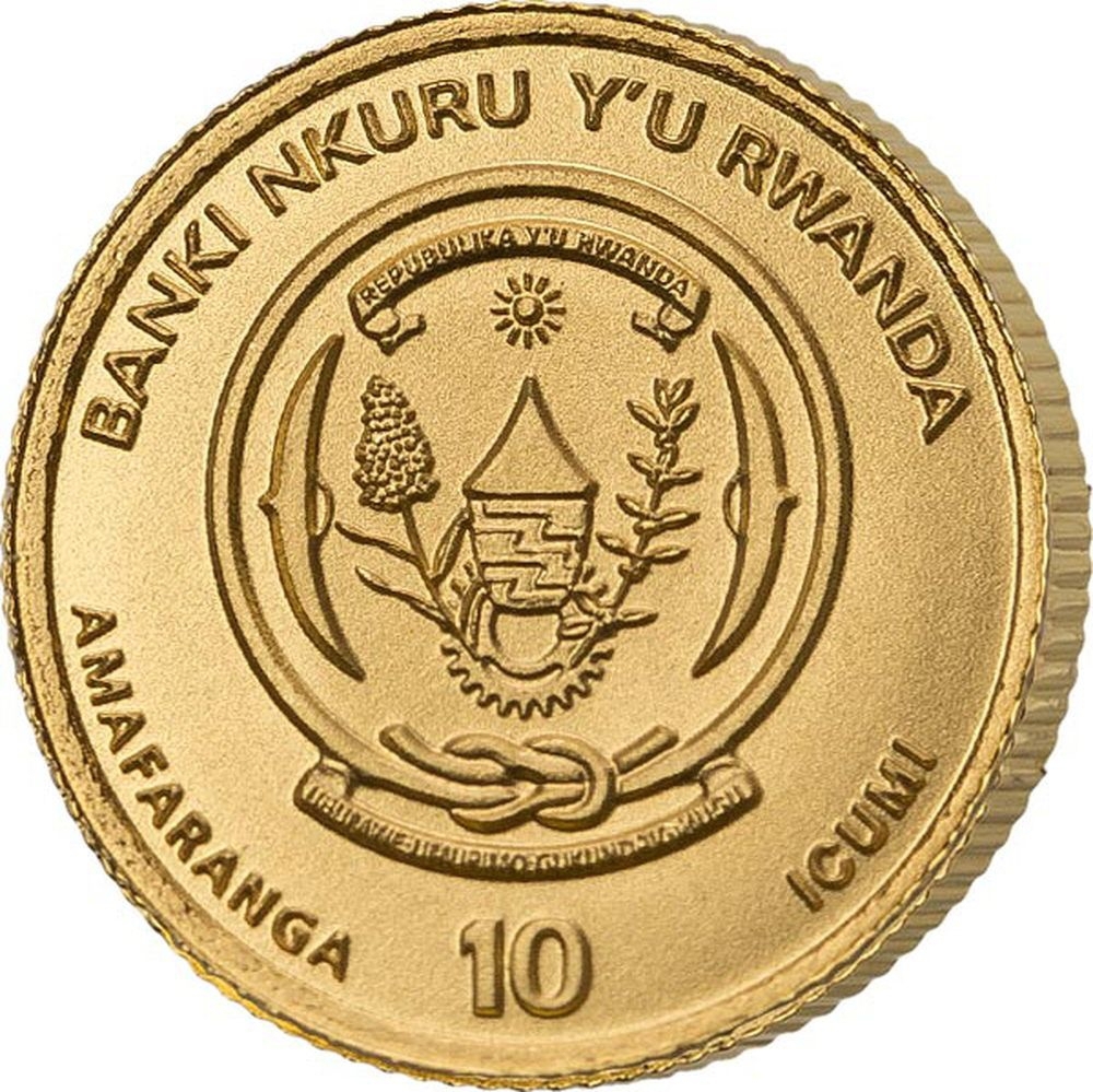 Icons of the World Neuheit Offizielle Goldmünze 1/200 Unze Gold Ruanda Känguru 2020