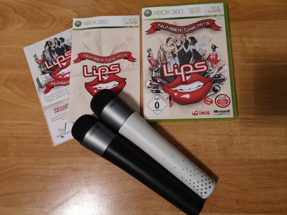 XBOX 360 Lips Number One Hits inkl. 2 Original wireless Mikrofone